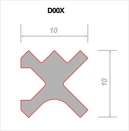 Профиль алюминиевый теневой разделительный Decaro D00X.A Black Черный 3000×10×10