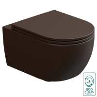 Чаша подвесного унитаза со смывом Eco Clean (торнадо) GSG Ceramic Design Like LKWCSOEC035, Cacao Matt LKWCSOEC035
