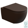 Чаша подвесного унитаза со смывом Eco Clean (торнадо) GSG Ceramic Design Like LKWCSOEC035, Cacao Matt LKWCSOEC035
