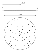 Верхний душ с шарнирным соединением 30 см Mariani B00STA0130 B00STA0130