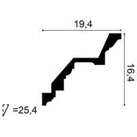 C422 Карниз Orac Decor из полиуретана - Плинтус потолочный с рисунком