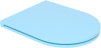 Крышка с сиденьем для подвесного унитаза с микролифтом GSG Ceramic Design Like LKCOPRSLTICR023, голубой матовый LKCOPRSLTICR023
