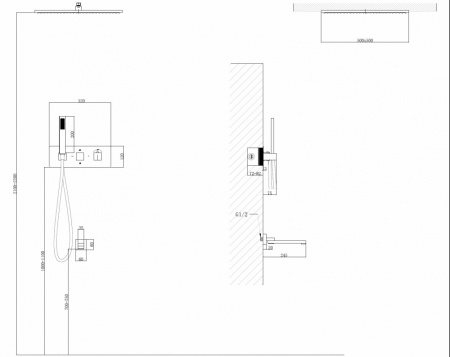 Душевая система ABBER Daheim AF8254SP скрытого монтажа с изливом, термостат, сатин