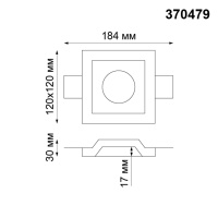 Встраиваемый светильник NovoTech YESO GU10 50W 370479 SPOT