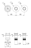 Смеситель для душа Remer Chrono CH98D2PWBRP, медь брашированная CH98D2PWBRP