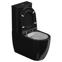 Чаша напольного унитаза биколор GSG Ceramic Design Like LKMBLBI000/002P, White/Black Shiny LKMBLBI000/002P