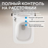 Комплект ABBER подвесной электронный унитаз-биде Rechteck AC1215S с инсталляцией AC0101P2