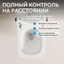 Комплект ABBER подвесной электронный унитаз-биде Rechteck AC1215S с инсталляцией AC0101P2