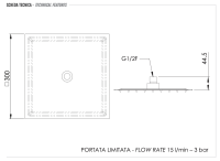 Верхний душ с шарнирным соединением 30 см Remer 357UFS30NOX, черный матовый 357UFS30NOX
