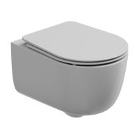 Комплект: Подвесной унитаз со смывом Eco Clean (торнадо) с крышкой и креплением GSG Ceramic Design Hit! HIWCSOEC000+HICOPRSLTICR000+ACS40EX, белый глянцевый HIWCSOEC000+HICOPRSLTICR000+ACS40EX