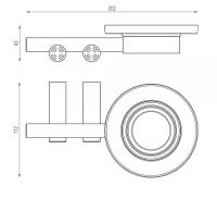 Мыльница с держателем ABBER Osten 316 AA1858BST сталь брашированная