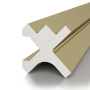 Профиль алюминиевый теневой разделительный Decaro D00X.A Brass Латунный 3000×10×10