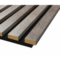 Акустические стеновые панели, 1200х600 мм, войлок, рейки МДФ, дуб дымчатый