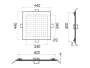 Верхний душ потолочный 44 см Remer INOX SS357EFS44 SS357EFS44