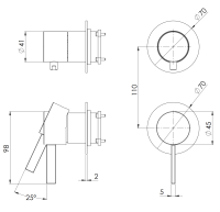 Смеситель для душа Remer Metrica MC93PWBBO, белый матовый MC93PWBBO
