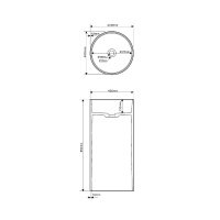 Раковина отдельностоящая ABBER Stein AS2516 белая матовая
