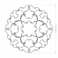 Розетка RODECOR 87512cn потолочная из полимерного гипса - Готовое решение Rodecor из элементов