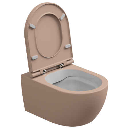 Чаша подвесного унитаза биколор GSG Ceramic Design Like LKWCSOBI000/032, White/Cipria Matt LKWCSOBI000/032