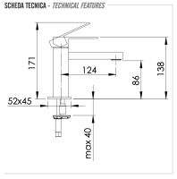 Смеситель для раковины Remer Q-Design QD11 QD11