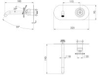 Смеситель для раковины Remer Chrono CH15LWBXV, сталь CH15LWBXV