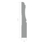 Плинтус напольный из ЛДФ Ultrawood  Base 0015 (2440 x 127 x 19 мм.)