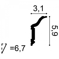 CX141 Карниз Orac Decor из дюрополимера - Плинтус потолочный