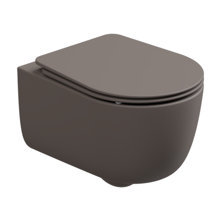 Чаша подвесного унитаза со смывом Smart Clean GSG Ceramic Design Hit! HIWCSO029, Tortora Matt HIWCSO029