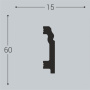 Напольный плинтус Bello Deco П1 60-15 из XPS Polymer
