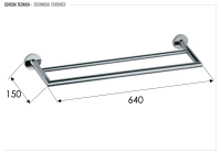 Полотенцедержатель двойной 60 см Remer Guest GS33BO, белый матовый GS33BO