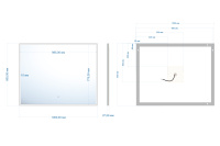 Зеркало ABBER See AG6108SXL-1.0 с подсветкой, сенсорный выключатель, диммер