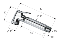 Гигиенический душ Remer 332OZDOX, золото глянцевое 332OZDOX