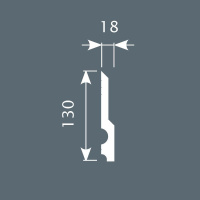 PX011 Плинтус напольный из экополимера Cosca 130х18х2000