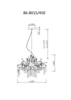 Люстра подвесная Garda Decor Капли BD-1888040
