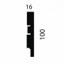 Плинтус AP75 под покраску, белый, 100x16x2400 мм, МДФ 