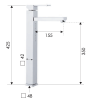 Смеситель для раковины Remer Qubika Q11LXL Q11LXL