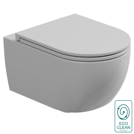 Чаша подвесного унитаза со смывом Eco Clean (торнадо) GSG Ceramic Design Like LKWCSOEC000, белый глянцевый LKWCSOEC000