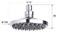 Верхний душ с шарнирным соединением 15 см Remer 359R15X 359R15X