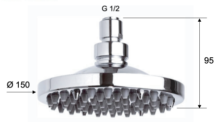 Верхний душ с шарнирным соединением 15 см Remer 359R15X 359R15X