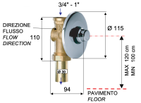 Кран порционный 1" (3/4") Remer Tempor TE171 TE171