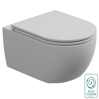 Чаша подвесного унитаза со смывом Eco Clean (торнадо) GSG Ceramic Design Like LKWCSOEC001, белый матовый LKWCSOEC001