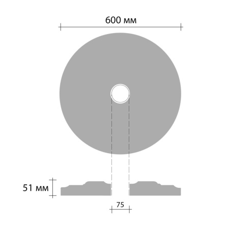Розетка потолочная  DR-15