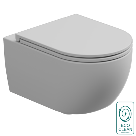Чаша подвесного унитаза со смывом Eco Clean (торнадо) GSG Ceramic Design Like LKWCSOEC001, белый матовый LKWCSOEC001