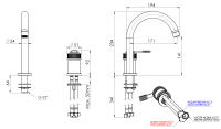 Смеситель для раковины Remer Atelier AL57DO, золото глянцевое AL57DO