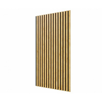 Акустические стеновые панели, 1200х600 мм, войлок, рейки МДФ, дуб медный