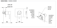 Смеситель для душа Remer X Style X30QXV, сталь X30QXV