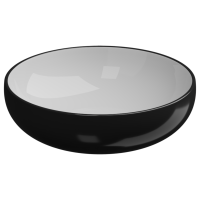 Раковина накладная биколор 45 см GSG Ceramic Design Easy EALAVRO45BI000/002, White/Black Shiny EALAVRO45BI000/002