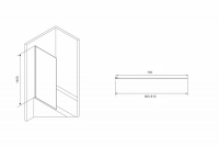 Шторка на ванну ABBER Immer Offen AG71080B