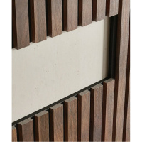 Акустические стеновые панели, 1200х600 мм, войлок, рейки МДФ, дуб барон темный