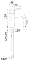 Смеситель для раковины Mariani Essenza A00380ES A00380ES