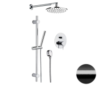 Душевая система Remer X Style X09S01OСFP, черный брашированный хром X09S01OCFP